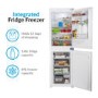 electriQ 235 Litre 50/50 Integrated Fridge Freezer - White 