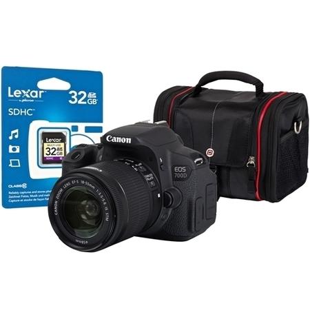 Canon EOS 700D DSLR Camera + EF-S 18-55mm IS STM Lens + 32GB SD Card + Camera Bag