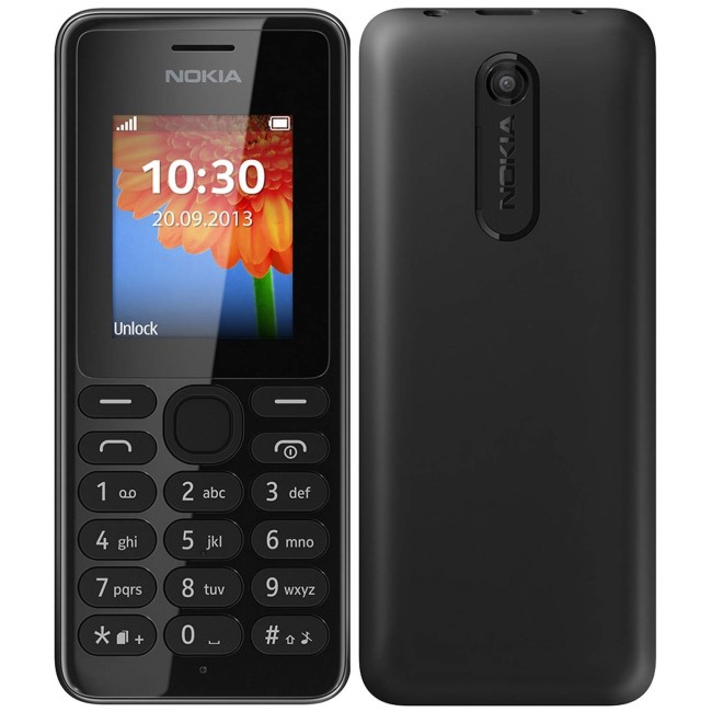 Nokia 108 Black Unlocked & SIM Free