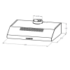 GRADE A1 - electriQ 60cm White Conventional Visor Cooker Hood  -  5 Year warranty
