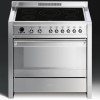 GRADE A2 - Light cosmetic damage - Smeg A1PYID-7 Opera 90cm Electric Range Cooker With Induction Hob - Stainless Steel