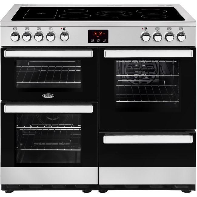 Belling Cookcentre 100E 100cm Electric Range Cooker - Stainless Steel