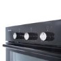 Refurbished electriQ EQBIOGASBLACK 60cm Single Built In Gas Oven with Electric Grill Black