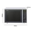 GRADE A2 - Sharp R959SLMAA 900W 40L Touch Control Freestanding Combi Microwave Oven - Silver