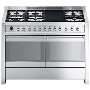 GRADE A1 - As new but box opened - Smeg A4-8 Opera 120cm Dual Fuel Range Cooker - Stainless Steel