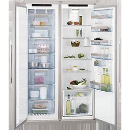 GRADE A1 - AEG A92200GNM1 Side by Side Fridge Freezer in Stainless Steel+Stainless Steel door with antifingerprint coating