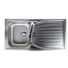 Astracast AO10XLHOMESK Alto Single Bowl Reversible Drainer Linen Stainless Steel Sink