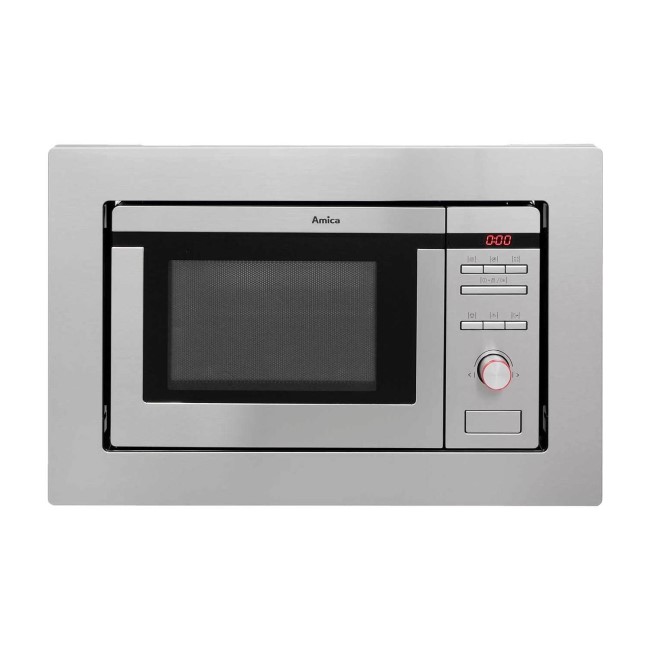 Amica 20L 800W Built-In Microwave with Grill - Stainless Steel