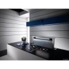 GRADE A1 - Elica ANDANTE_GME_WH Andante Stainless Steel &amp; White Glass 90cm Downdraft Extractor With 