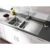 1.5 Bowl Inset Stainless Steel Kitchen Sink with Righthand Drainer - Rangemaster Arlington