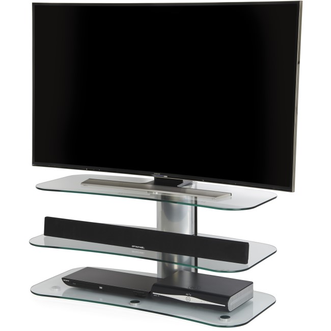 Off The Wall Arc 1000 TV Stand for up to 55" TVs - Silver