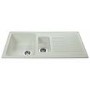 1.5 Bowl Inset Cream Composite Kitchen Sink with Reversible Drainer - CDA Asterite