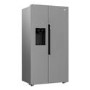 Beko HarvestFresh 571 Litre Freestanding American Fridge Freezer with  Plumbed Ice and Water Dispenser - Stainless Steel
