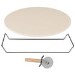 Refurbished Boss Grill 13 Inch Round Pizza Stone with Pizza Cutter
