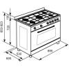 Baumatic BC190.2TCSS Single Cavity 90cm Gas Range Cooker in Stainless Steel