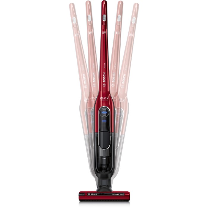 Bosch BCH625K2GB Athlet 25.2V Cordless Vacuum Cleaner Red Appliances