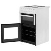 Beko BD533AW 50cm Wide Double Cavity Electric Cooker With Fan Cooking And Solid Plate Hob White