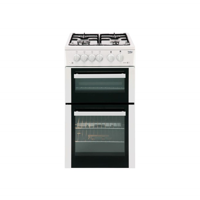 Beko BDG582W 50cm Wide Double Cavity Gas Cooker White