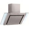 GRADE A2  - Baumatic BE900GL Angled Stainless Steel And Glass 90cm Wide Chimney Cooker Hood