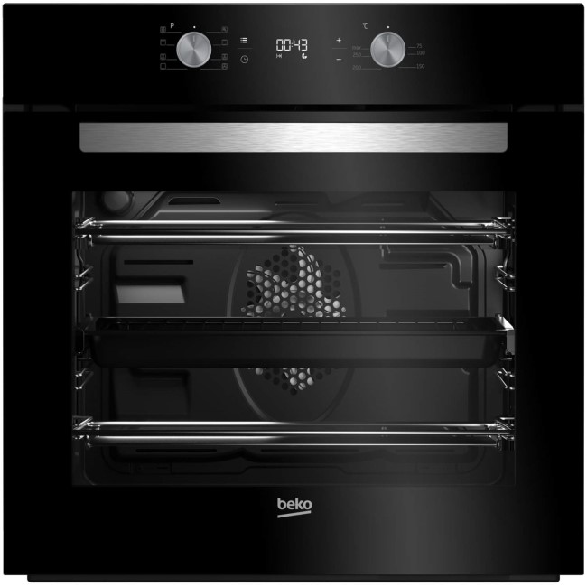 GRADE A1 - BEKO BIM14300BC 8 Function Electric Built-in Single Oven With LED Programmer Black