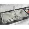 1.5 Bowl Beige Composite Kitchen Sink with Reversible Drainer - Blanco Sona 6 S Silgranit Puradur Ii