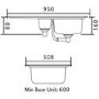 Rangemaster BL9502 Baltimore 1.5 Bowl Reversible Stainless Steel Kitchen Sink