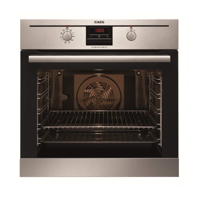 AEG BP300302KM Multifunction Electric Built-in Single Oven With Pyrolytic Cleaning Antifingerprint Stainless Steel