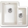 Reginox BRINDLE-CLASSIC 1.5 Bowl Right Hand Small Bowl Inset Ceramic Sink White