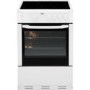 Beko BSC630W 60cm Single Oven Electric Cooker With Ceramic Hob White