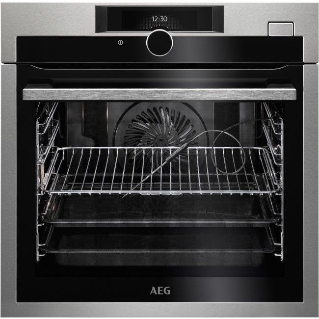 AEG BSE882320M SteamBoost Multifunction Steam Oven With Command Wheel Control And HD TFT Display Stainless Steel