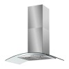 Baumatic BT10.3GL Curved Glass 100cm Chimney Cooker Hood Stainless Steel