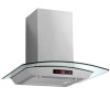 Baumatic BTC6750GL Curved Glass 60cm Chimney Cooker Hood Stainless Steel