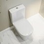 White Cloakroom Vanity Unit with Basin with Addison Toilet Suite
