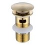 Brushed Brass Click Clack Slotted Basin Waste - Arissa