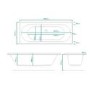Double Ended Whirlpool Spa Bath with 14 Whirlpool Jets 1800 x 800mm - Burford