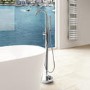 Chrome Freestanding Bath Shower Mixer Tap - S9