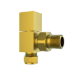 GRADE A1 - Straight Radiator Valves Brushed Brass- For Pipework Which Comes From The Floor