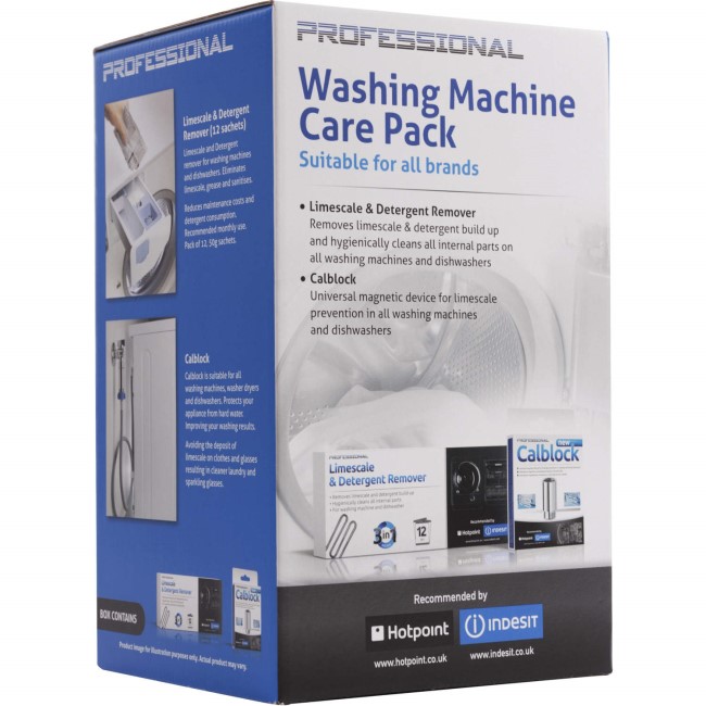 Professional C00306284 Washing Machine Care Pack With Limescale Remover and Calblock