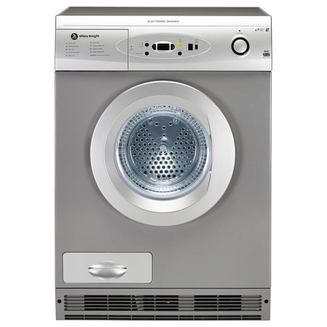 White Knight C96AS 7Kg Electronic Sensing Freestanding Condenser Tumble Dryer - Silver