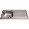 CDA Single Bowl Reversible Drainer Stainless Steel Chrome Kitchen Sink