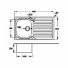 GRADE A2 - CDA KA20SS Compact 1 Bowl Stainless Steel Sink