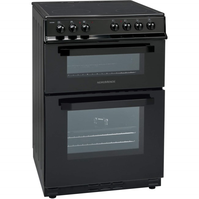 NordMende CDEC60BK Double Oven Black 60cm Electric Cooker With Ceramic Top