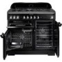 Rangemaster CDL100DFFBLC Classic Deluxe 100cm Dual Fuel Range Cooker - Black & Chrome