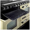 Rangemaster 84450 Classic Deluxe 110cm Electric Range Cooker With Ceramic Hob - Cranberry And Brass
