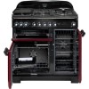 Rangemaster 84510 Classic Deluxe 90cm Electric Range Cooker With Ceramic Hob - Cranberry And Brass