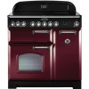 Rangemaster Classic Deluxe Induction 90cm Electric Range Cooker Cranberry &amp; Chrome 90240 G56572