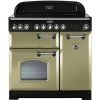 Rangemaster 100900 Classic Deluxe 90cm Electric Range Cooker with Induction Hob - Olive Green