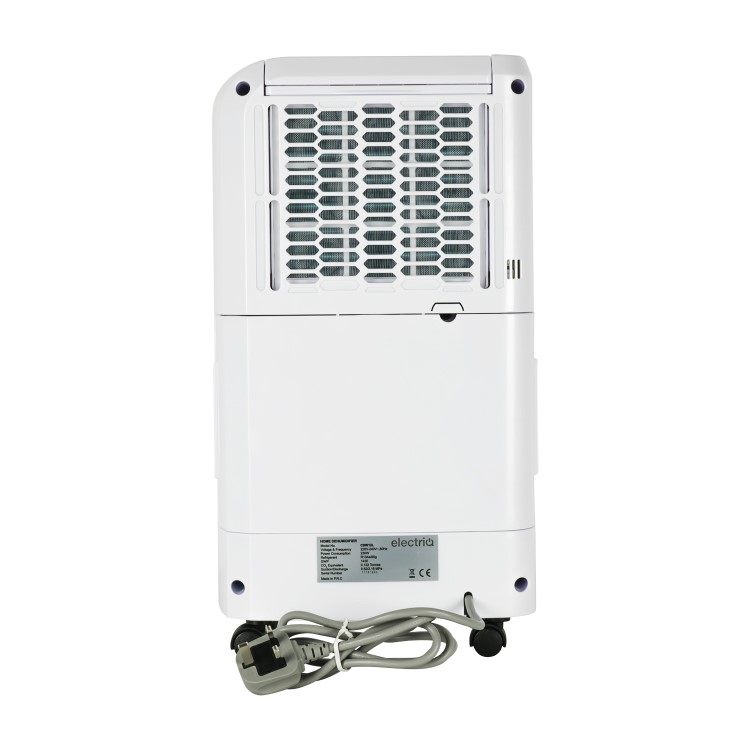 electriQ 12L Slim premium Anti-bacterial Wall-mountable Dehumidifier-up to 3 Bed House