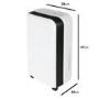 electriQ 12L Slim premium Anti-bacterial Wall-mountable Dehumidifier-up to 3 Bed House