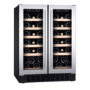 Refurbished CDA CFWC624SS Freestanding 40 Bottle Dual Zone Under Counter Wine Cooler Stainless Steel